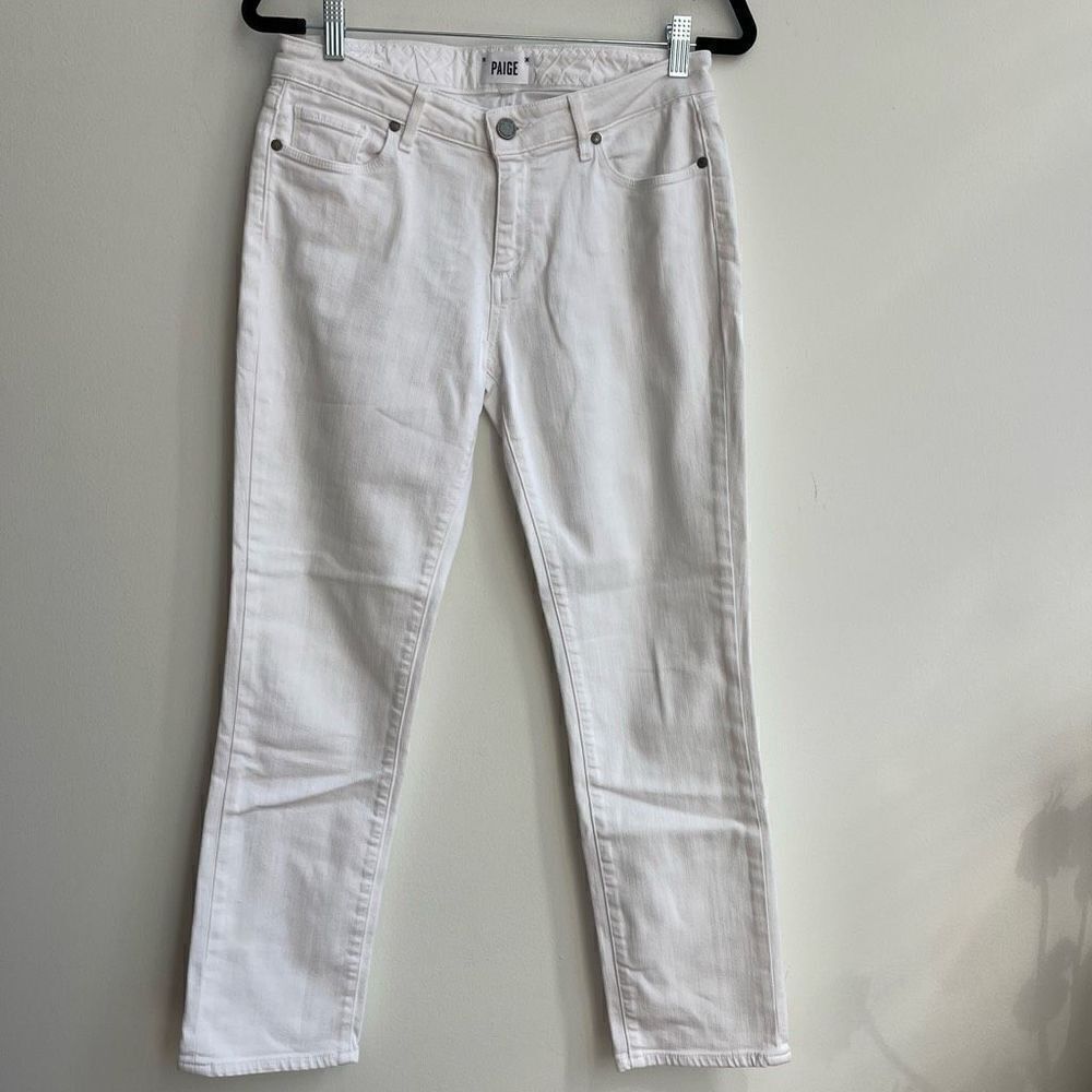 Paige Womens Denim Pants Mid Rise Classic White Size 26